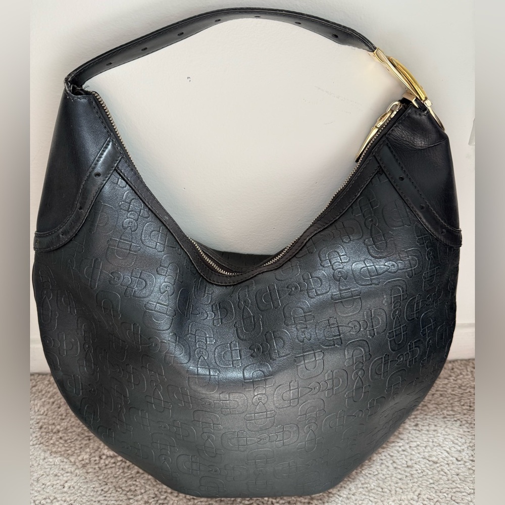 EUC Authentic Gucci black leather Horsebit Glam Hobo